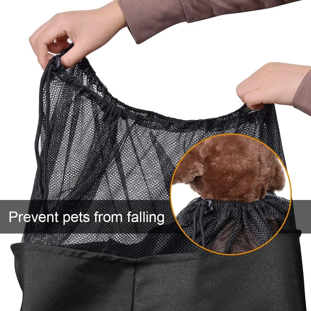 🐶 Dog Cat Sling Carrier Adjustable Padded Shoulder Strap with Mesh Pocket for Outdoor Travel