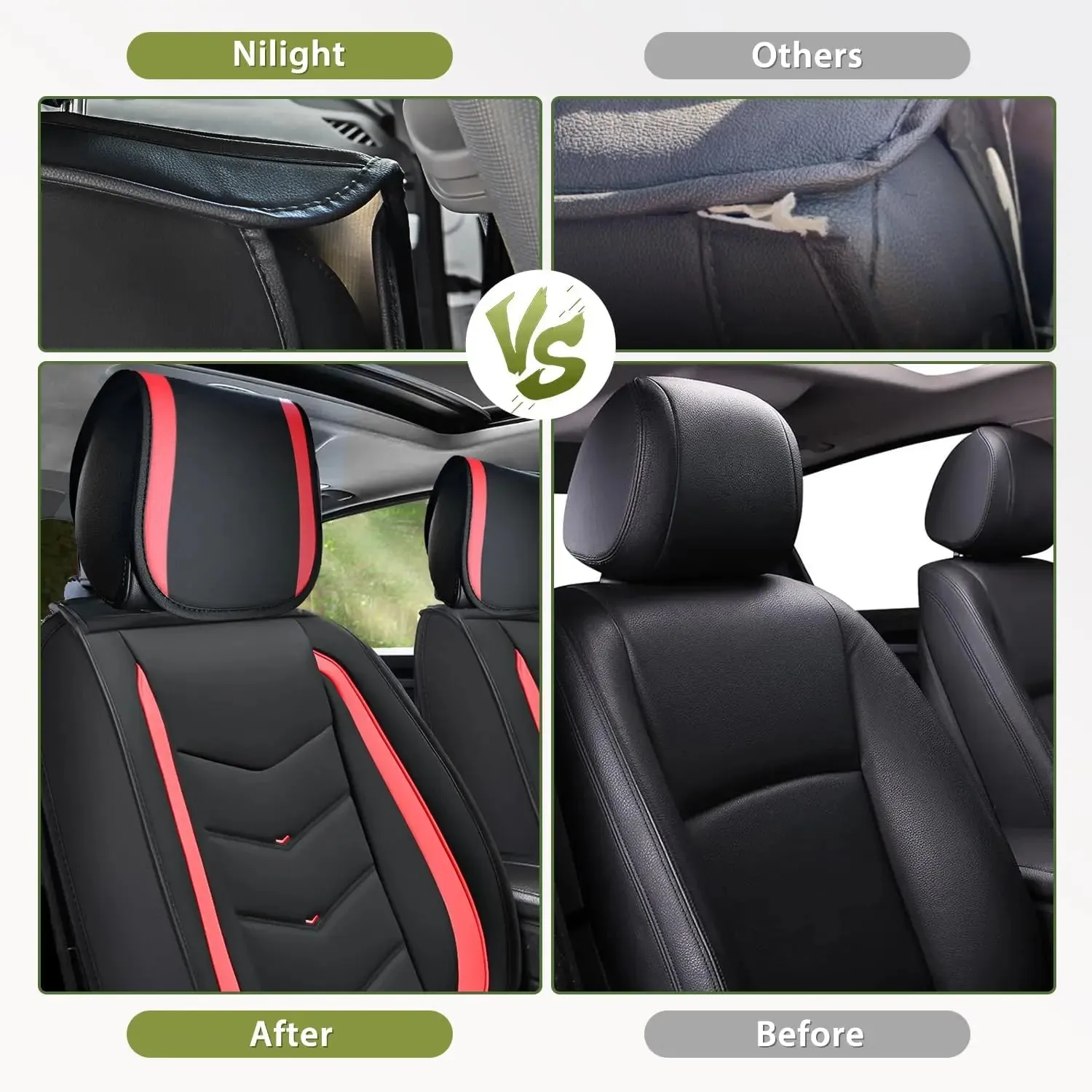 2007-2024 Chevy Silverado GMC Sierra 1500 2500HD 3500HD Double Cab Extended Cab Crew Cab Seat Covers