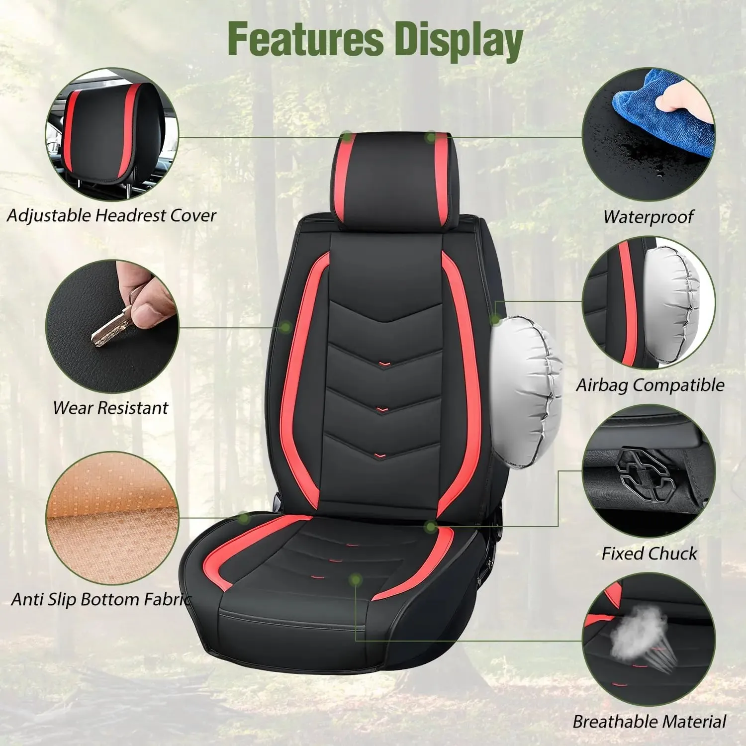 2007-2024 Chevy Silverado GMC Sierra 1500 2500HD 3500HD Double Cab Extended Cab Crew Cab Seat Covers