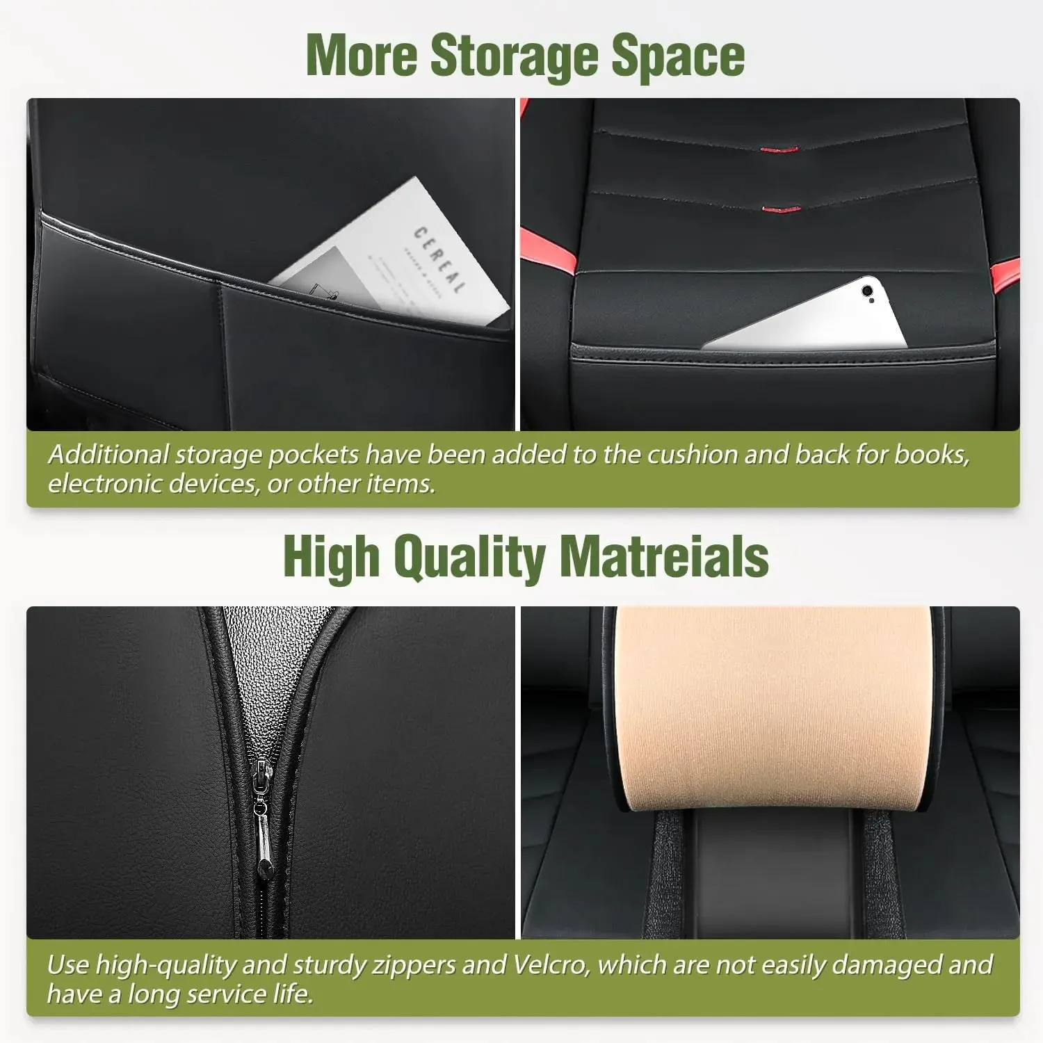 2007-2024 Chevy Silverado GMC Sierra 1500 2500HD 3500HD Double Cab Extended Cab Crew Cab Seat Covers