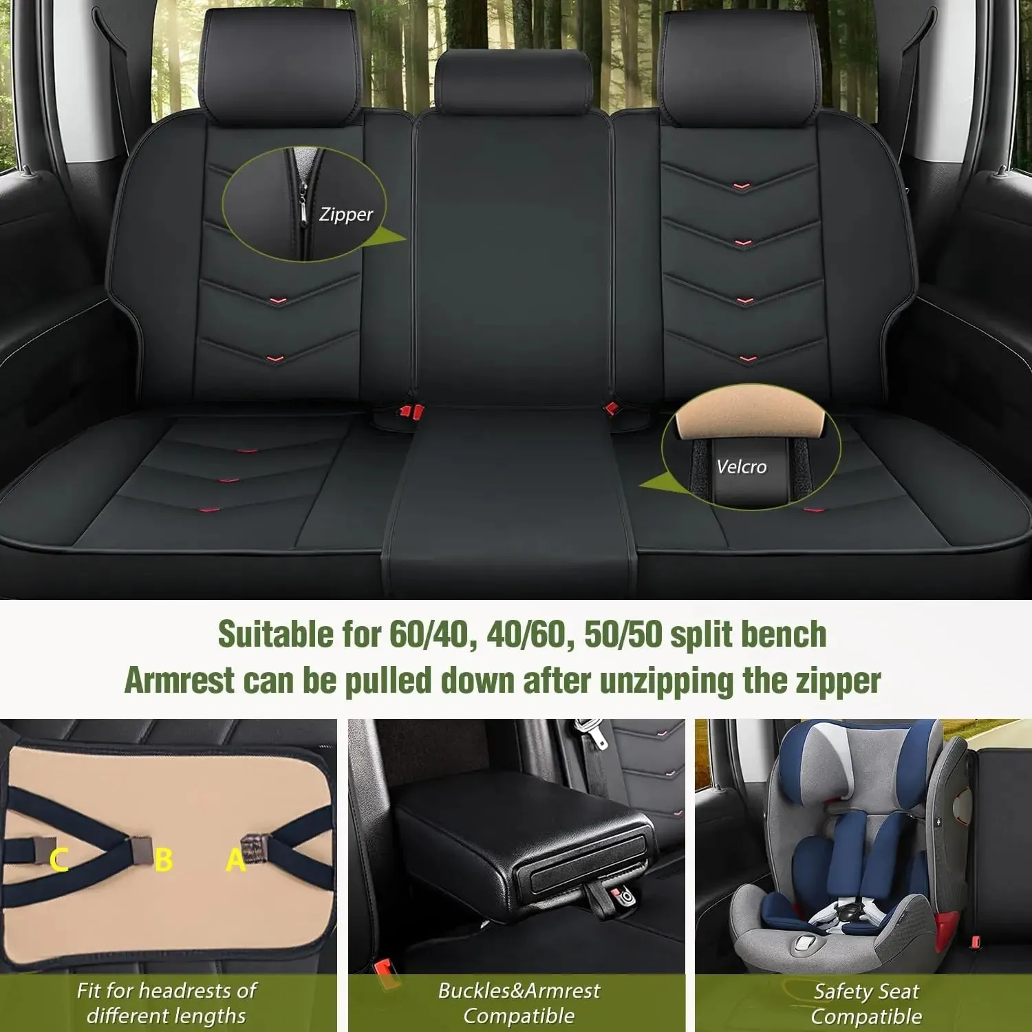 2007-2024 Chevy Silverado GMC Sierra 1500 2500HD 3500HD Double Cab Extended Cab Crew Cab Seat Covers