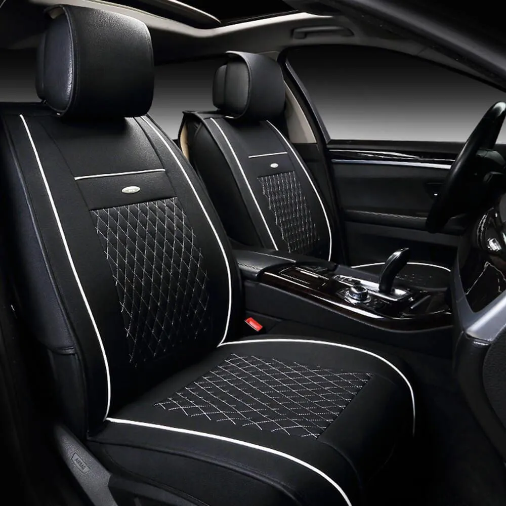 3D Car Seat Cover Leather Front Rear Cushion Full Set Pad Mat
