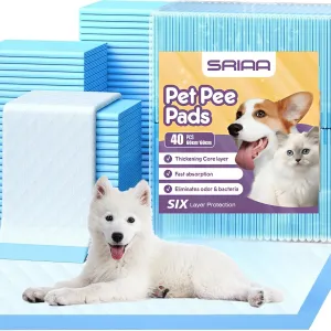 40 Counts Multipurpose Large Pee Pads  24x24 Inches Premium Pee Pads | Superior Absorption Training Pads for Pets