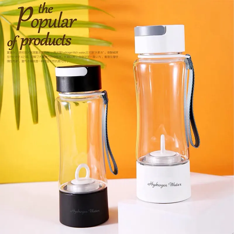AlkaVoda Q9 Hydrogen Water Bottle - SPE PEM hydrogen water maker 14oz capacity self-clean