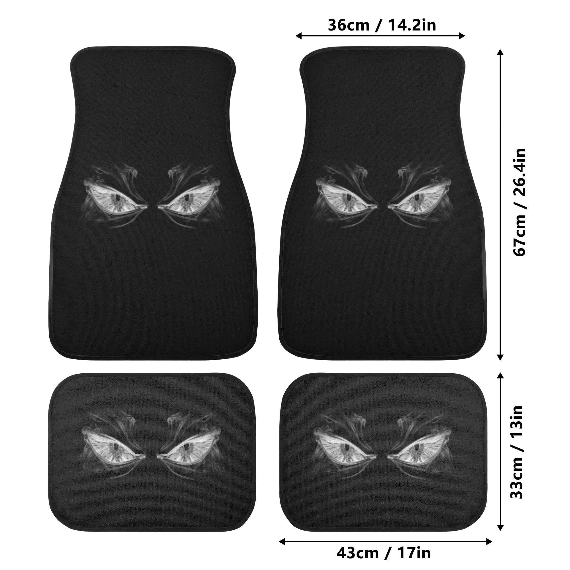 Angry Eyes 4PC Floor Mat Set