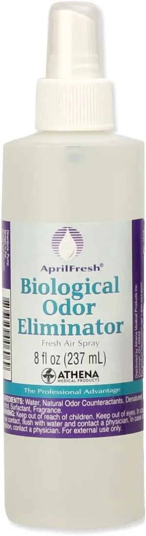 AprilFresh - Air Freshener for Odors in Bathroom, Hospital, and Pet Areas - Athena Medical Products AprilFresh Biological Odor Eliminator (8 Fl Oz.)