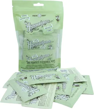 Asswipes Flushable Wipes for Adults - Individually Wrapped Travel Flushable Butt Wipes (30 count) Extra-Large, No Added Fragrance, Alcohol-Free with Aloe and Vitamin E