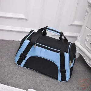 Breathable Pet Travel Bag – Four-Sided Mesh Cat & Dog Carrier with Cotton Mat