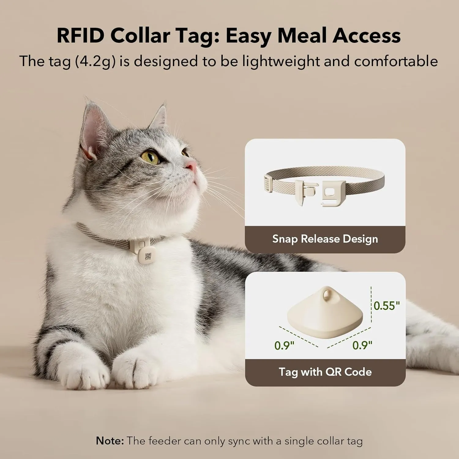 Bundle of PETLIBRO Upgraded RFID Automatic Cat Feeder, 2 Packs 5G Wi-Fi Automatic Pet Feeder, 3L Auto Cat Feeder App Control with Light Collar Tag   2 Packs Safety Silicone Dog Food Mat