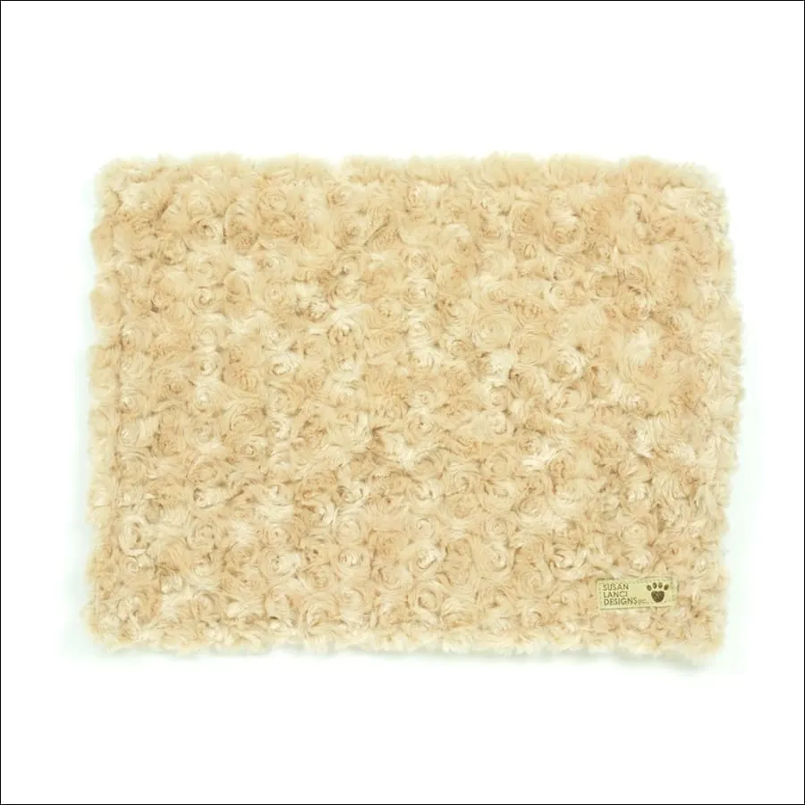 Camel  Curly Sue Blanket By Susan Lanci