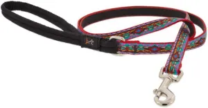 Dog Leash by Lupine 1/2" Wide El Paso Design 4-Foot Long with Padded Handle