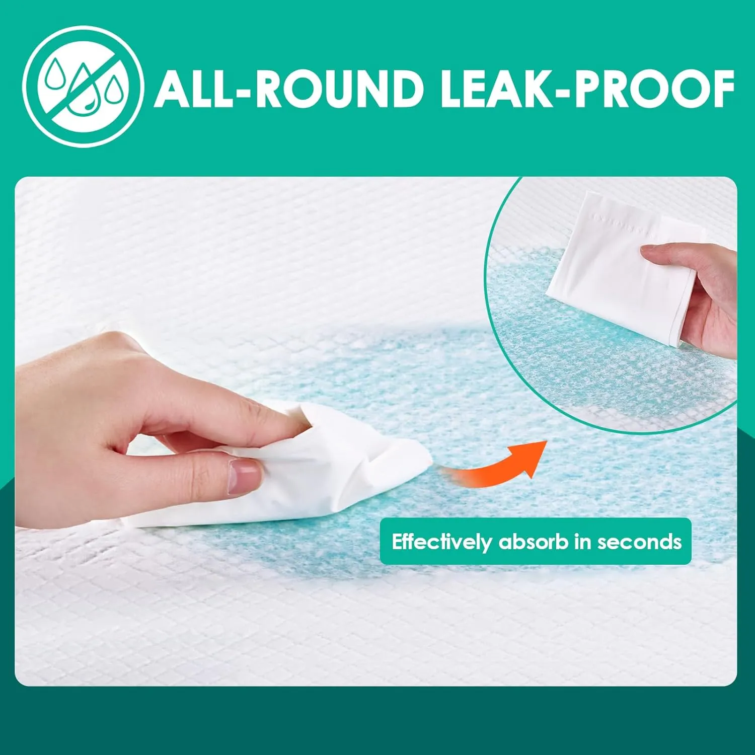 Dog Pee Pads Extra Large 28"x34", X-Large Puppy Training Pads with Adhesive Tabs, 6 Layers Thick, Super Absorbent, Leak-Proof, Quick-Dry, Potty Pads for Dogs and Puppies (30 Count)