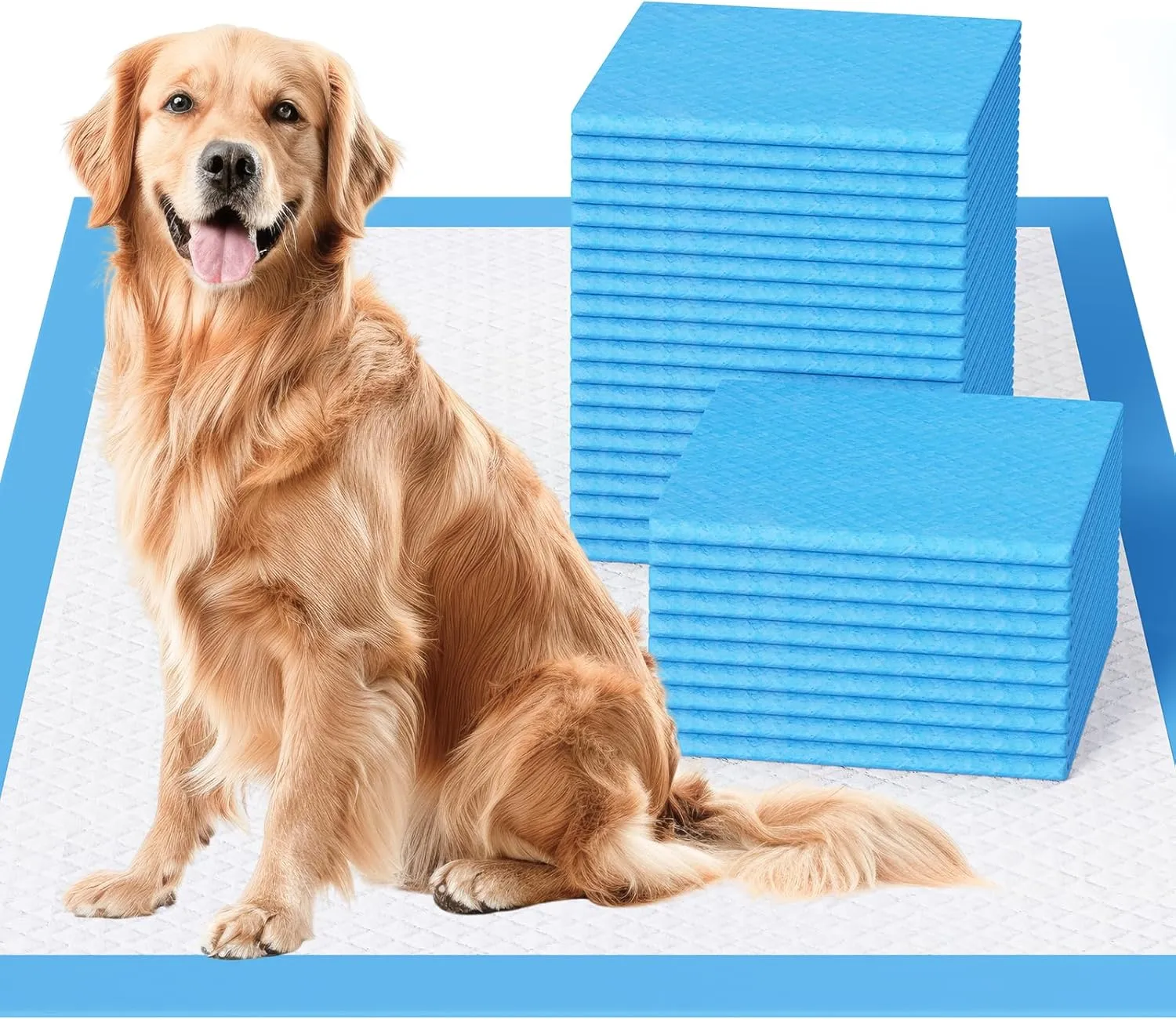 Dog Pee Pads Extra Large 28"x34", X-Large Puppy Training Pads with Adhesive Tabs, 6 Layers Thick, Super Absorbent, Leak-Proof, Quick-Dry, Potty Pads for Dogs and Puppies (30 Count)