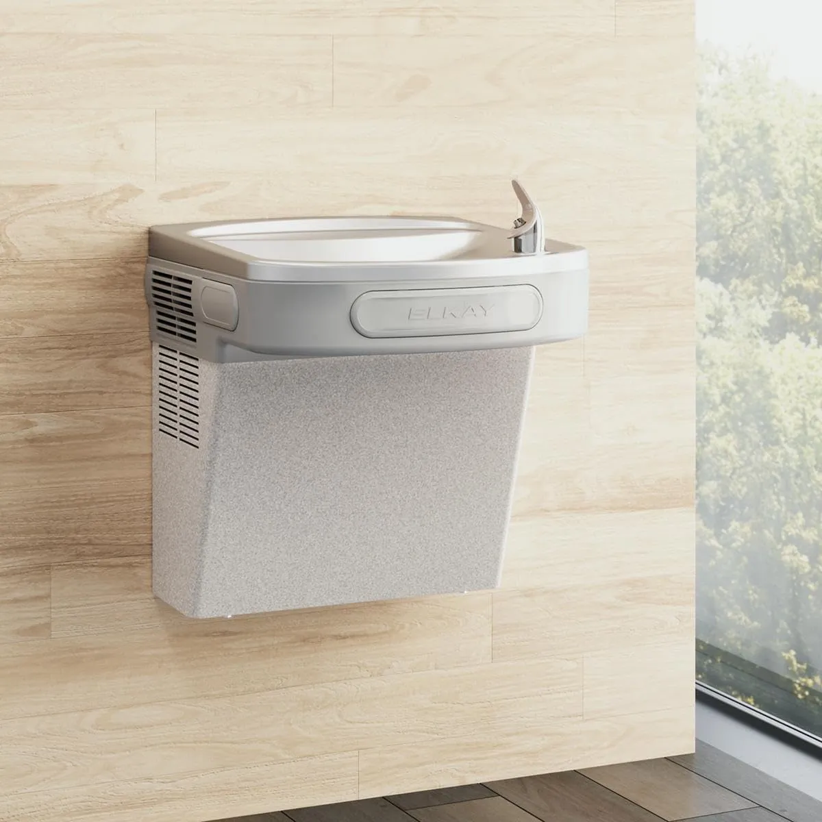 Elkay EZS8 EZ Wall Mounted Drinking Fountain with Water Cooler - Light Gray Granite