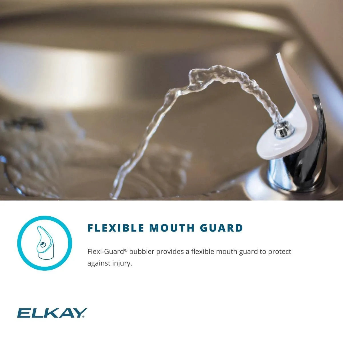 Elkay EZS8 EZ Wall Mounted Drinking Fountain with Water Cooler - Light Gray Granite