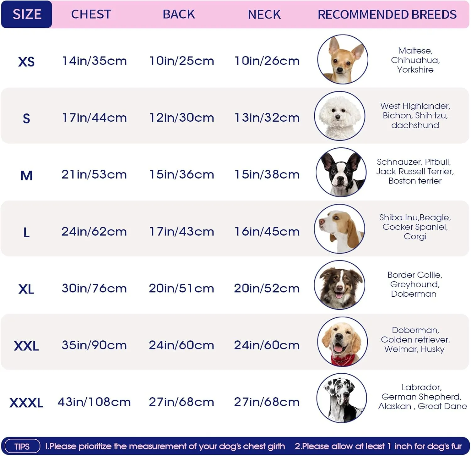 FUAMEY Dog Jacket - Waterproof Winter Coat with Zipper - Reflective Vest for Extra Small Dogs - Orange XS