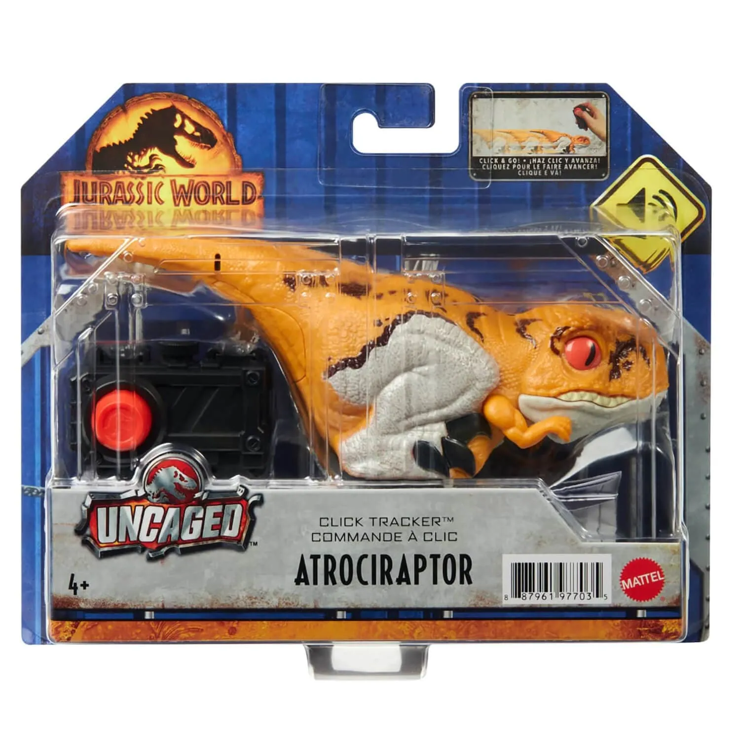 Jurassic World Dominion Uncaged Click Tracker Dinosaur Toy 17cm