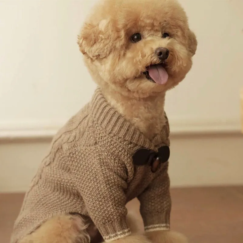 Knitted Preppy Dog Sweater
