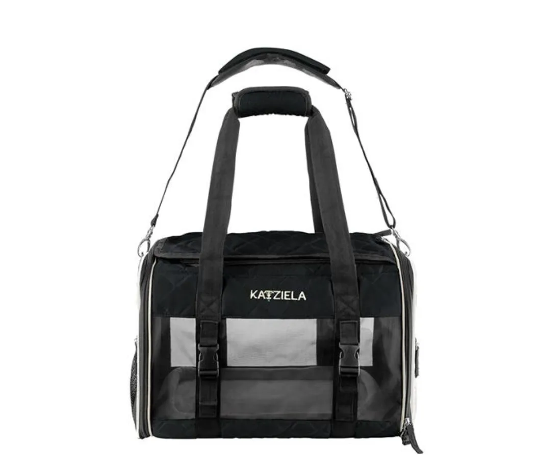 Large Black Quilted Companion Pet Carrier - Comfortable