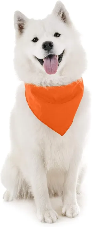 Mechaly Dog Plain Bandanas - 2 Pack - Scarf Triangle Bibs for Small, Medium and