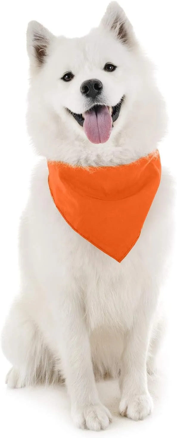 Mechaly Dog Plain Bandanas - 2 Pack - Scarf Triangle Bibs for Small, Medium and