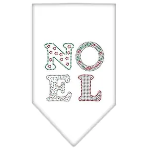 Noel Rhinestone Bandana White Large