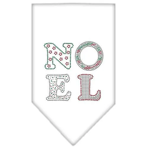 Noel Rhinestone Bandana White Large
