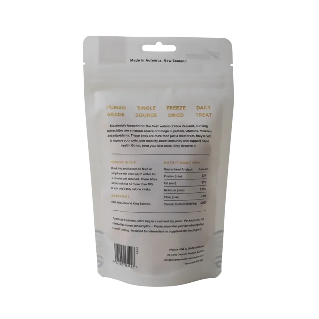 NRG Freeze Dried Bites NZ King Salmon Bites