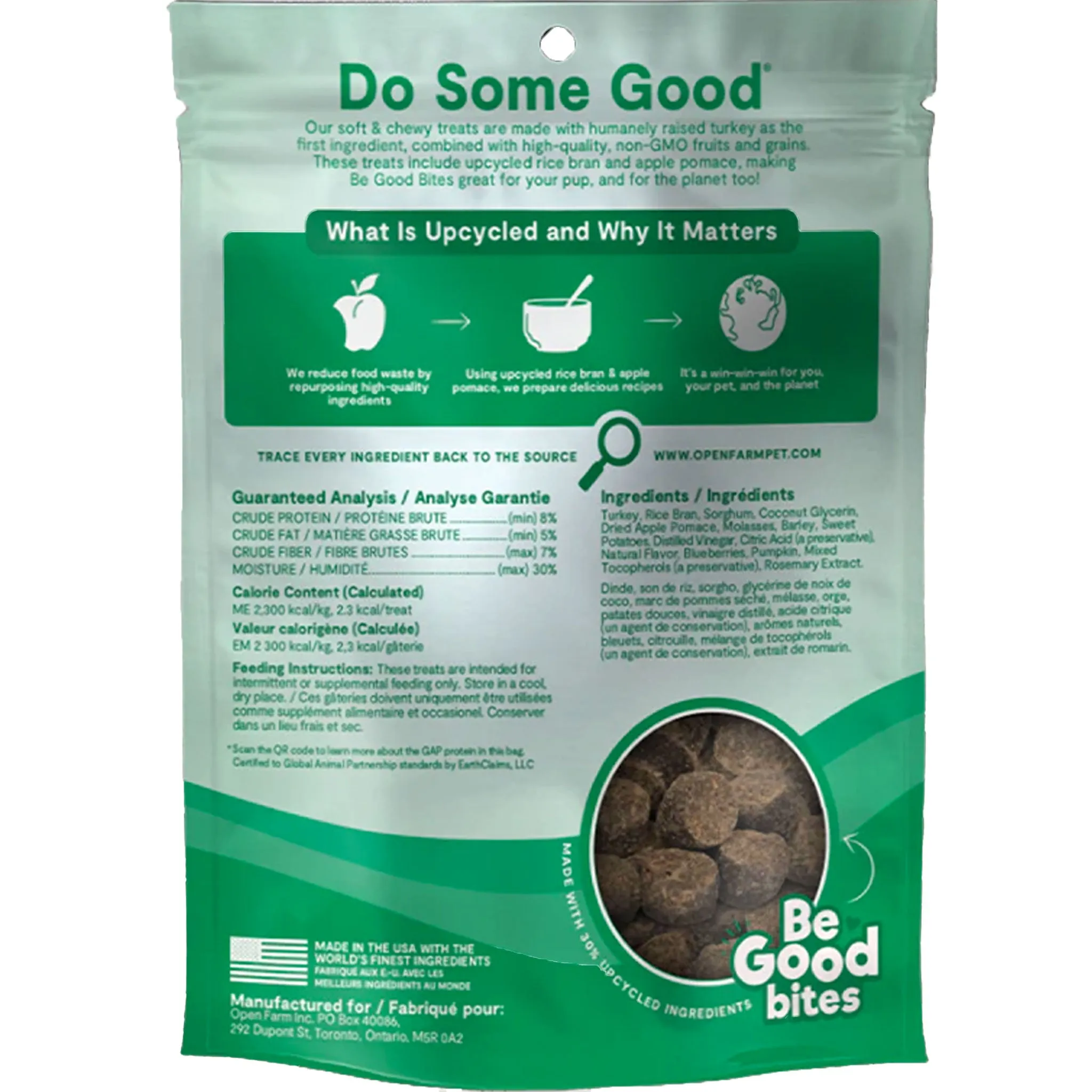 Open Farm Be Good Bites Dog Turkey 6 oz