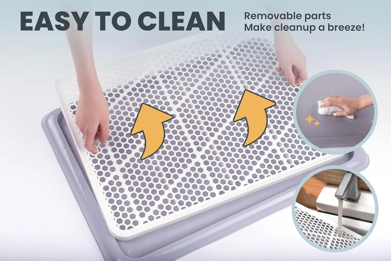 Pet Awesome Dog Potty Tray/Puppy Pee Pad Holder 25x20 Indoor Wee Training for Small and Medium Dogs