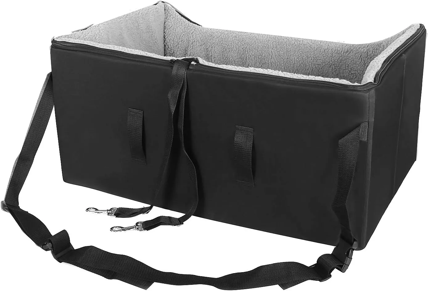 Pet Booster Seat for Medium Large Dogs Lookout Dog Car Seat Safety Pets Vehicles Bed for Back Seat 29" L x 19" W x 14" H, Black