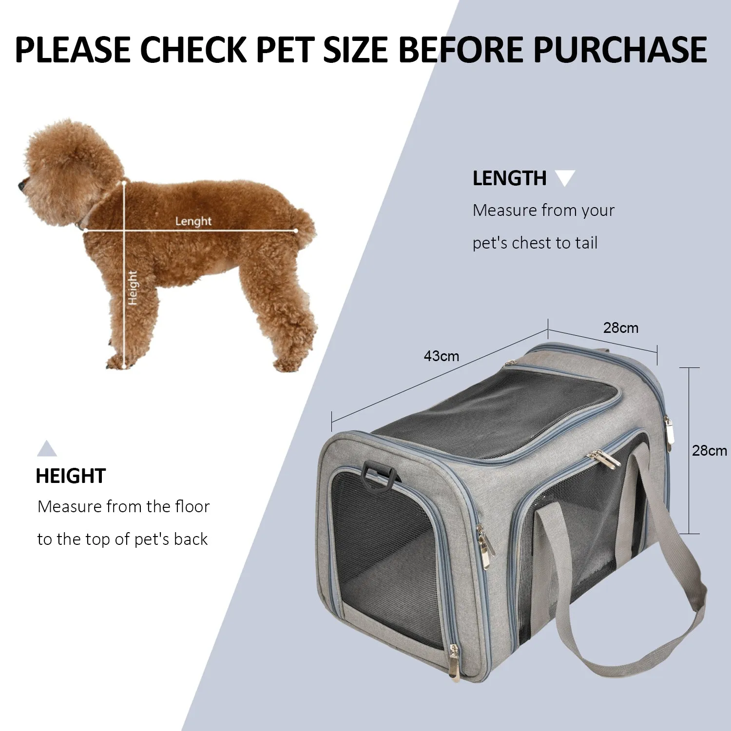 Pet Carrier Transporter Bag