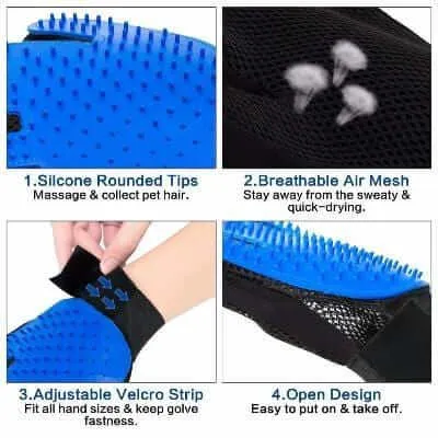 Pet Grooming Deshedding Brush Glove
