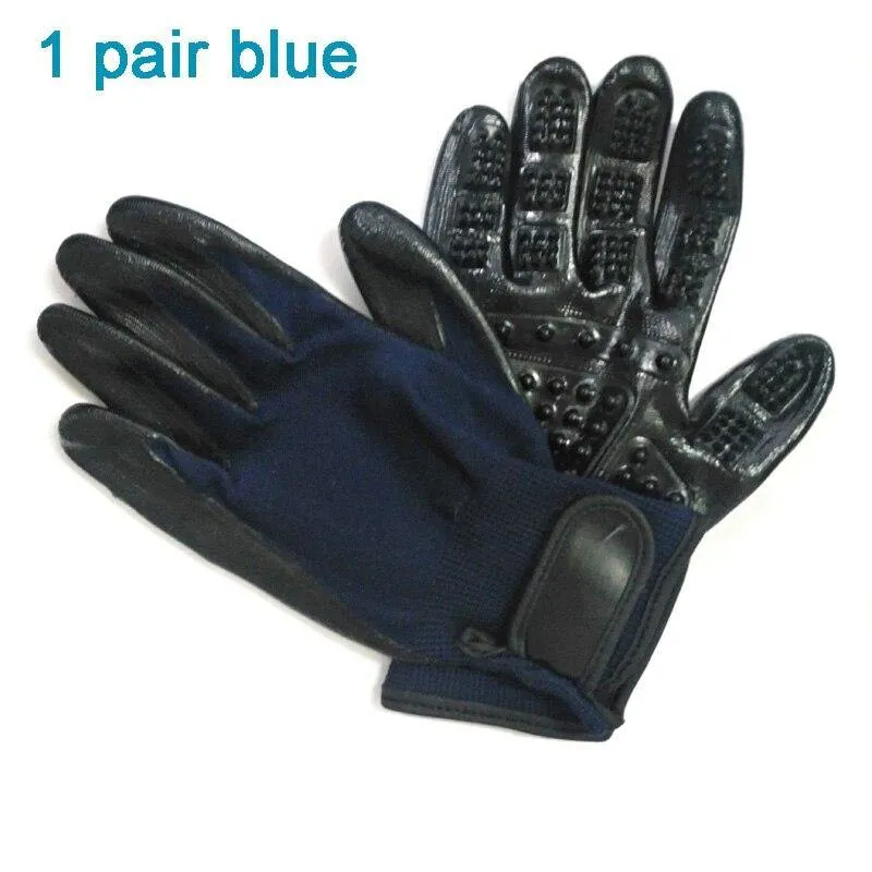 Pet Rubber Grooming Gloves Dog Cat Hair Cleaning Brush Comb