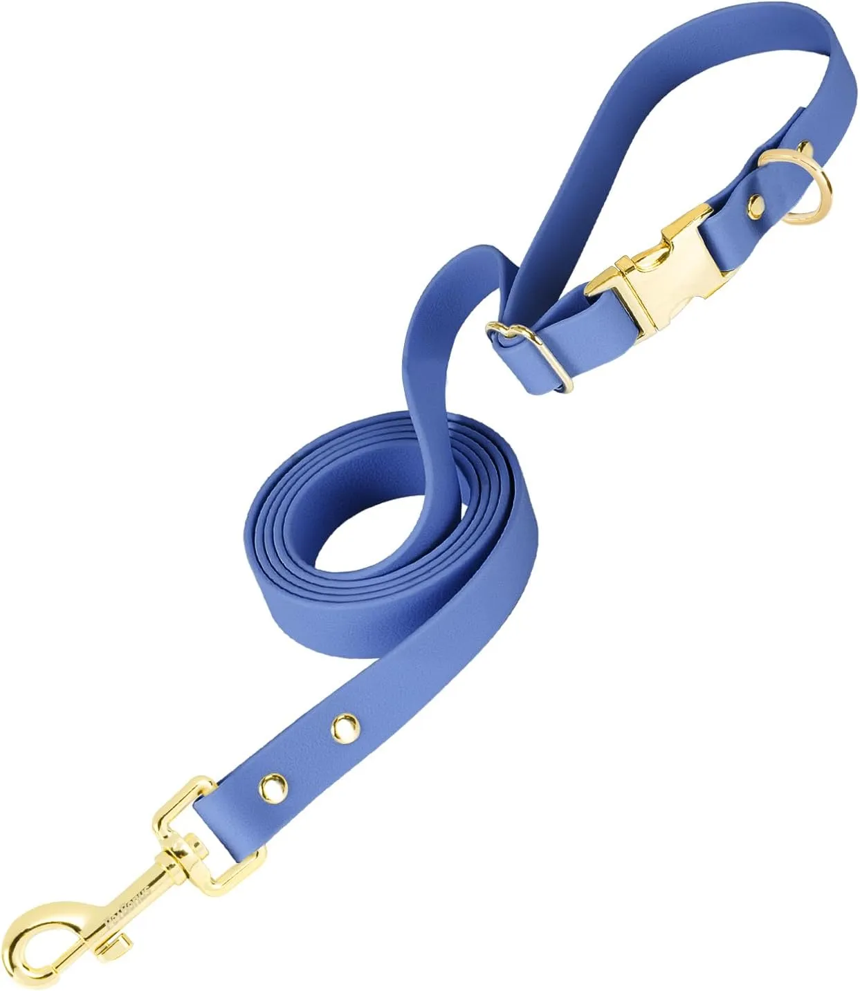 PetBonus Waterproof Dog Leash, 5 FT Odor Proof Walking Training Lead for Small Medium Dog, Adjustable Handle with Side Release Buckle (S, Blue)