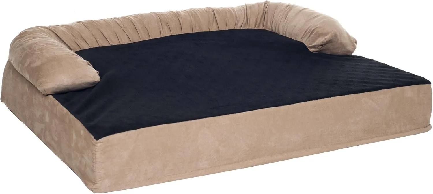 PETMAKER Orthopedic Memory Foam Pet Bed with Bolster, Medium