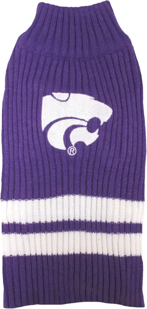 Pets First NCAA Kansas State Wildcats Dog Sweater, Size Large. Warm & Cozy Knit Pet Sweater with NCAA Team Logo, Best Puppy Sweater for Large & Small Dogs