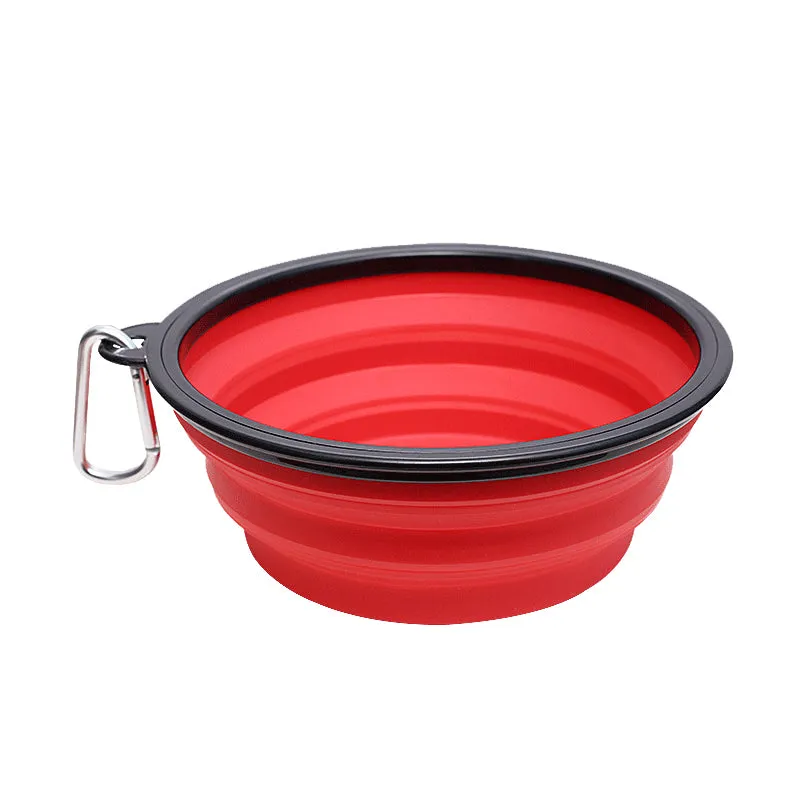 Portable and collapsible pet feeding bowl
