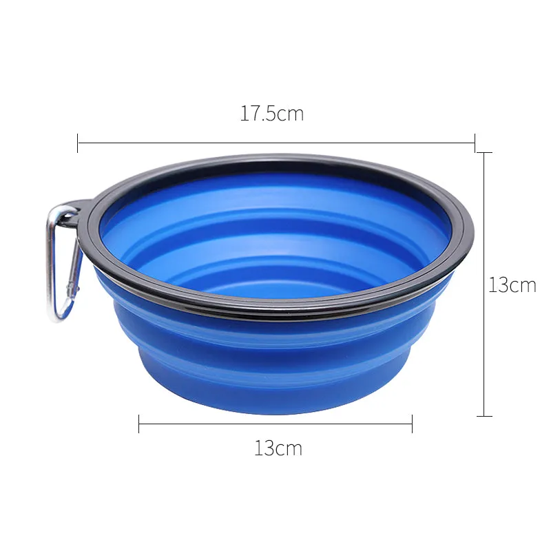 Portable and collapsible pet feeding bowl
