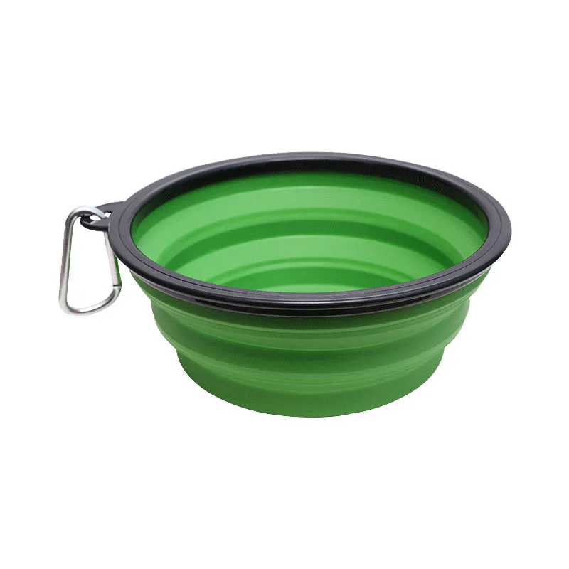Portable and collapsible pet feeding bowl