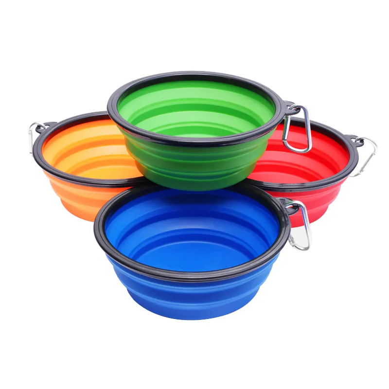 Portable and collapsible pet feeding bowl