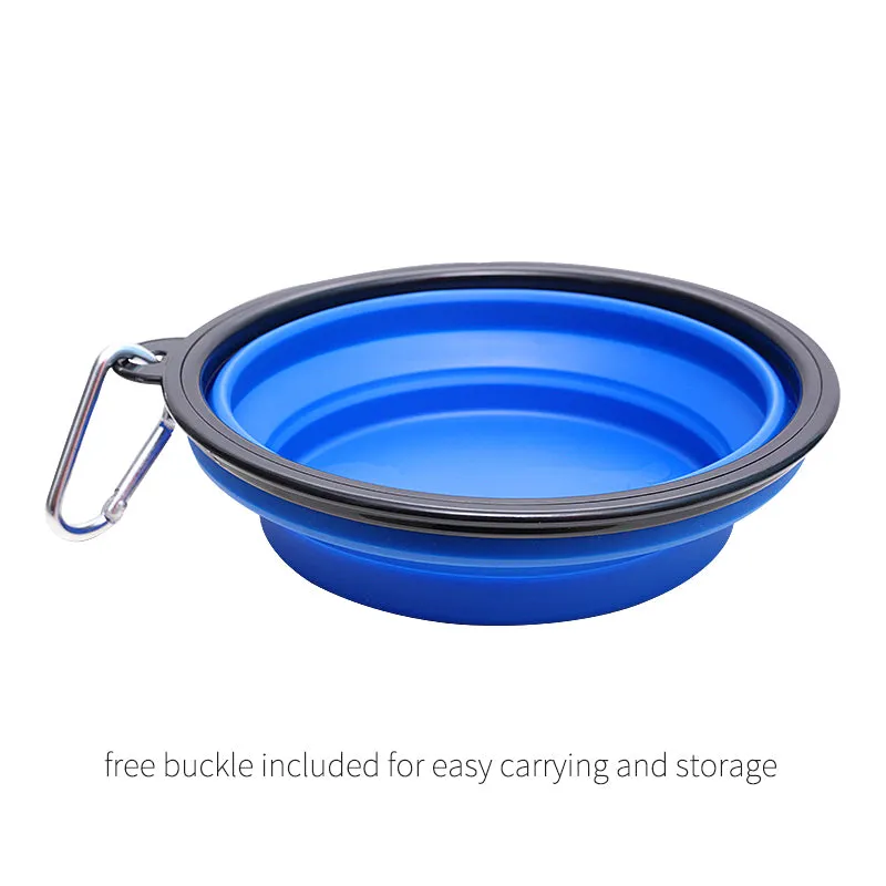 Portable and collapsible pet feeding bowl