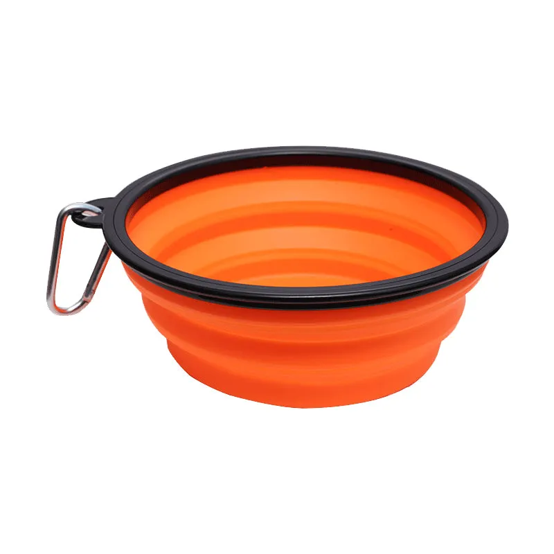 Portable and collapsible pet feeding bowl