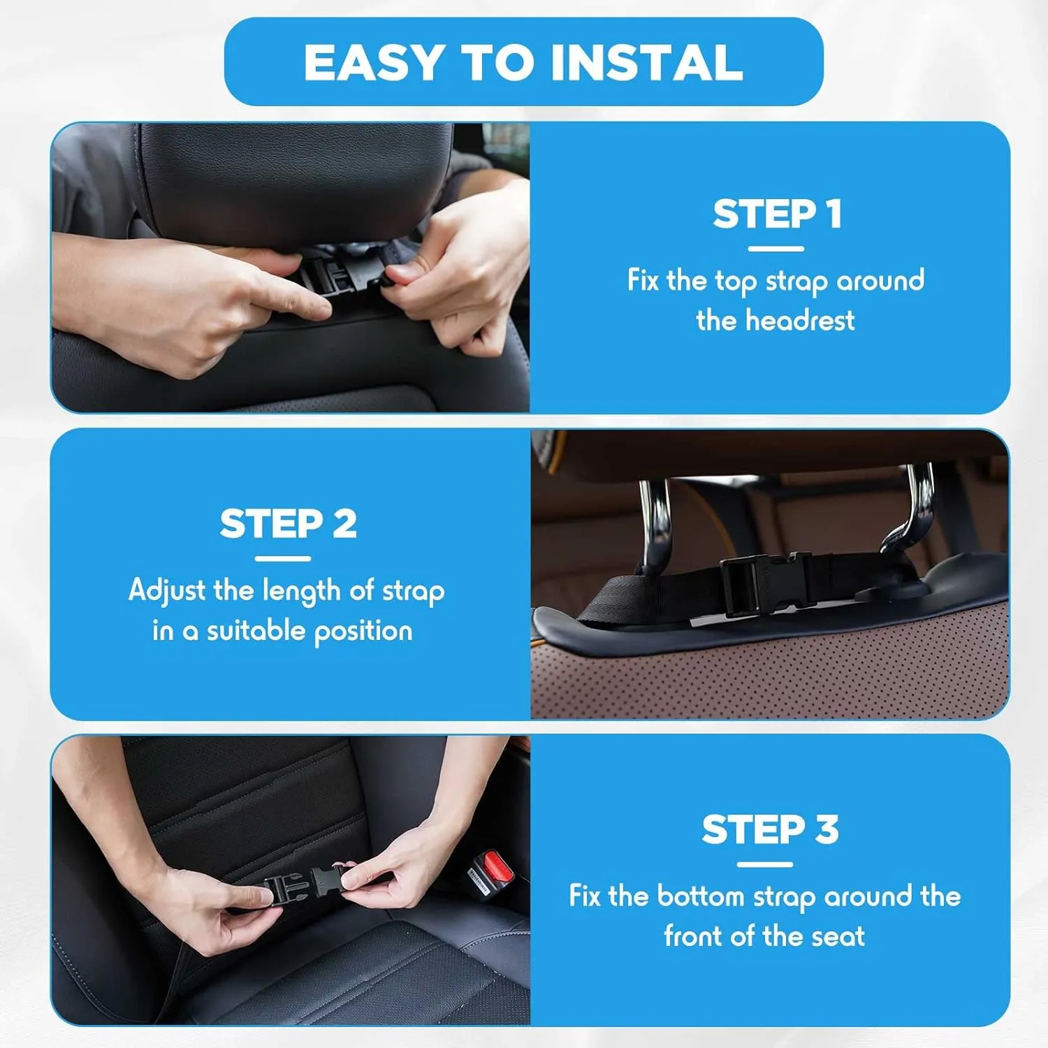 Premium Waterproof Car Seat Kick Mat SURDOCA
