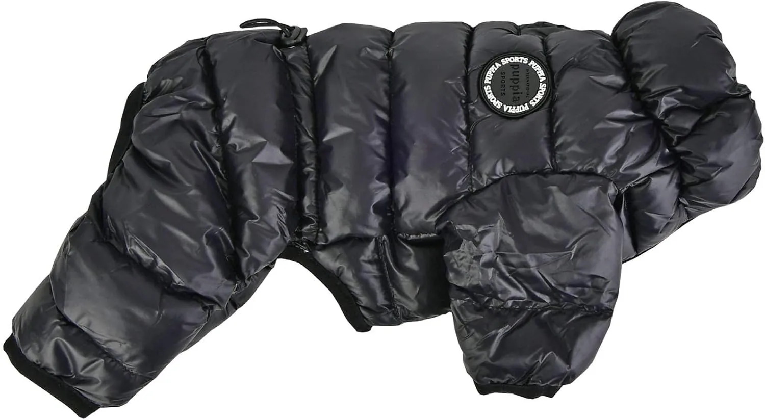 Puppia Winter Ultralight Dog Jumpsuit B Waterproof Warmth for Cold Weather Zipper Closure for Small and Medium Dogs, Black, Medium