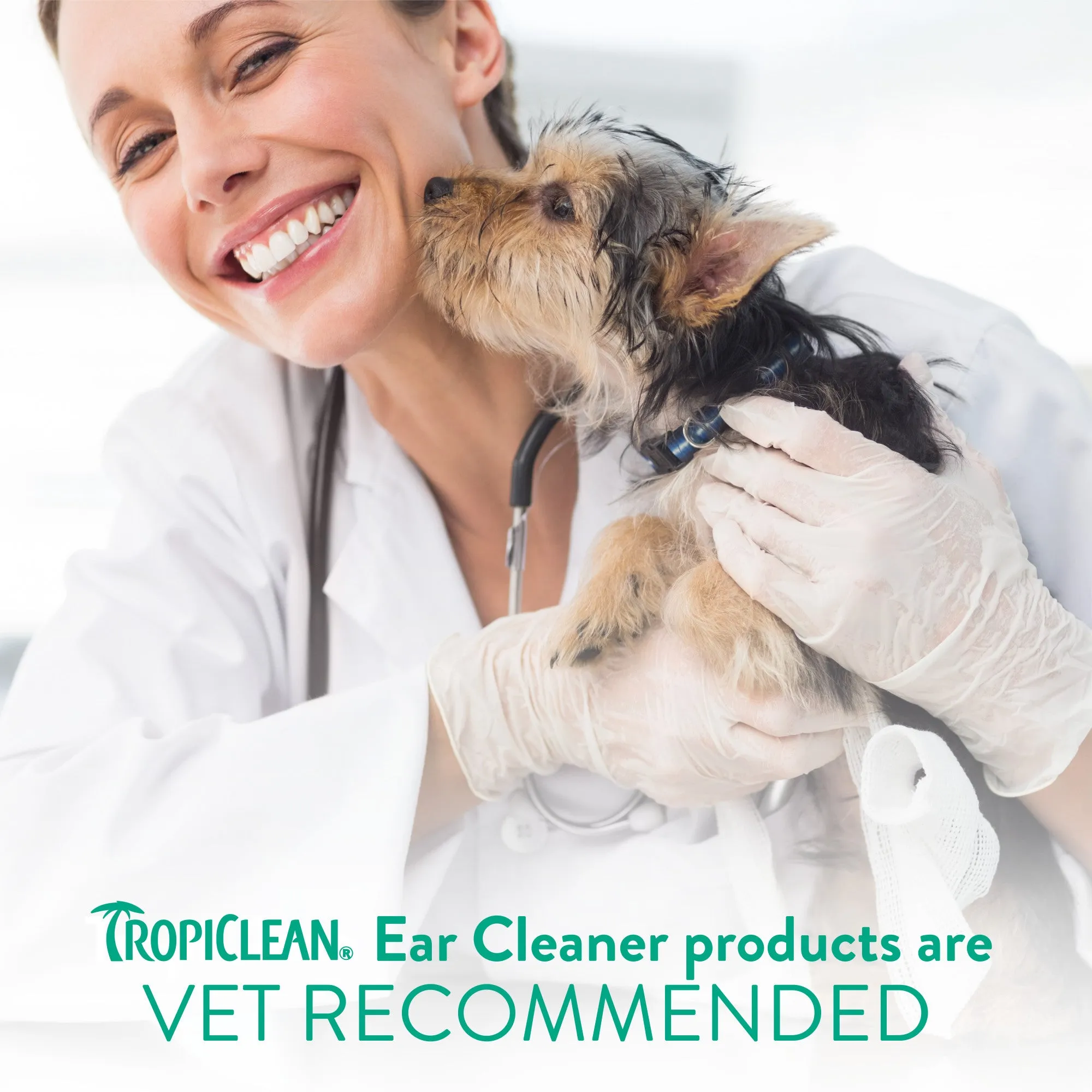Tropiclean Dual Action Pet Ear Cleaner, Solution Soothes Itching & Infection, Vet Recommended 4oz