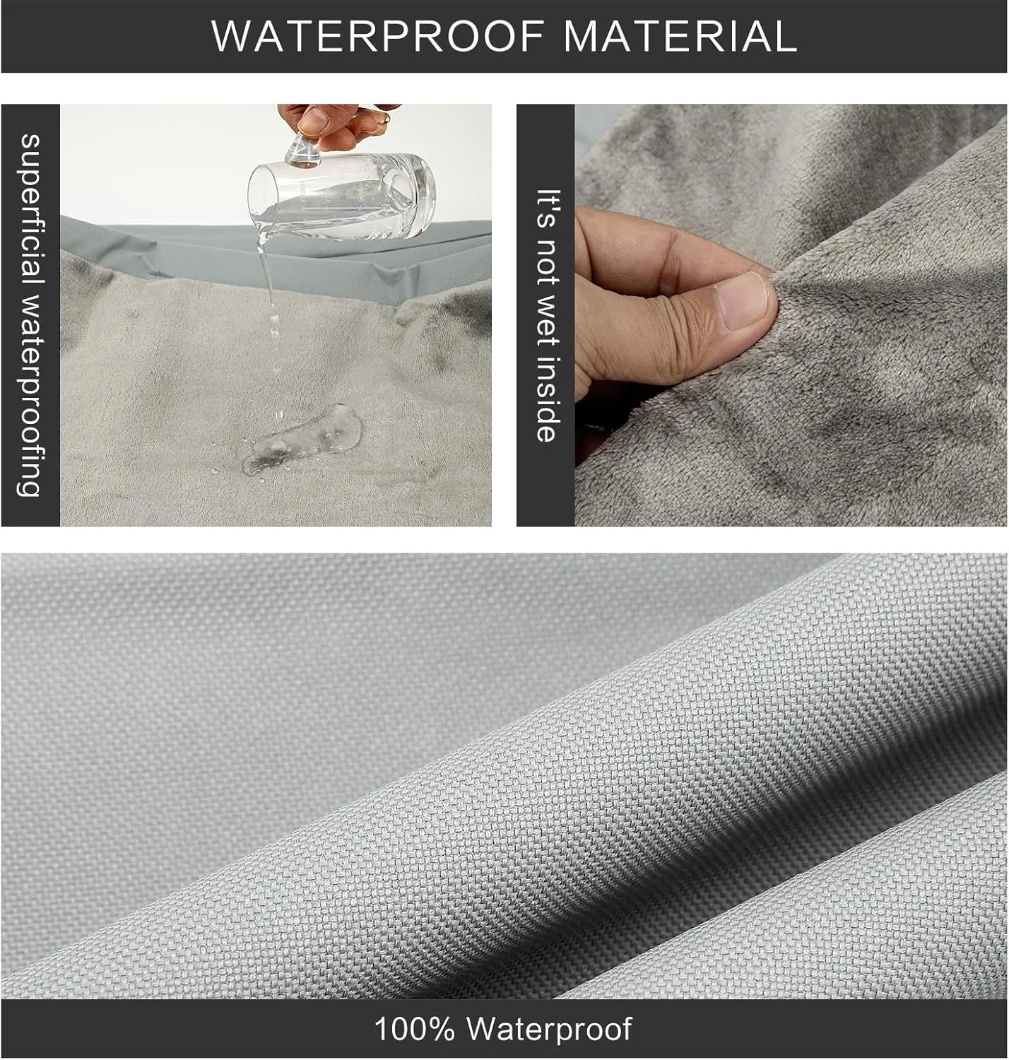 Waterproof Dog Bed Cover,Washable Removable Pet Dog Crate Pad Replacement Cover for 48 Inch Crate,Water Absorbable Pet Puppy Bed Covers for Dogs Cat,46Lx29Wx4H inch