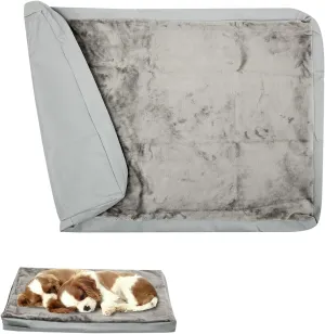 Waterproof Dog Bed Cover,Washable Removable Pet Dog Crate Pad Replacement Cover for 48 Inch Crate,Water Absorbable Pet Puppy Bed Covers for Dogs Cat,46Lx29Wx4H inch