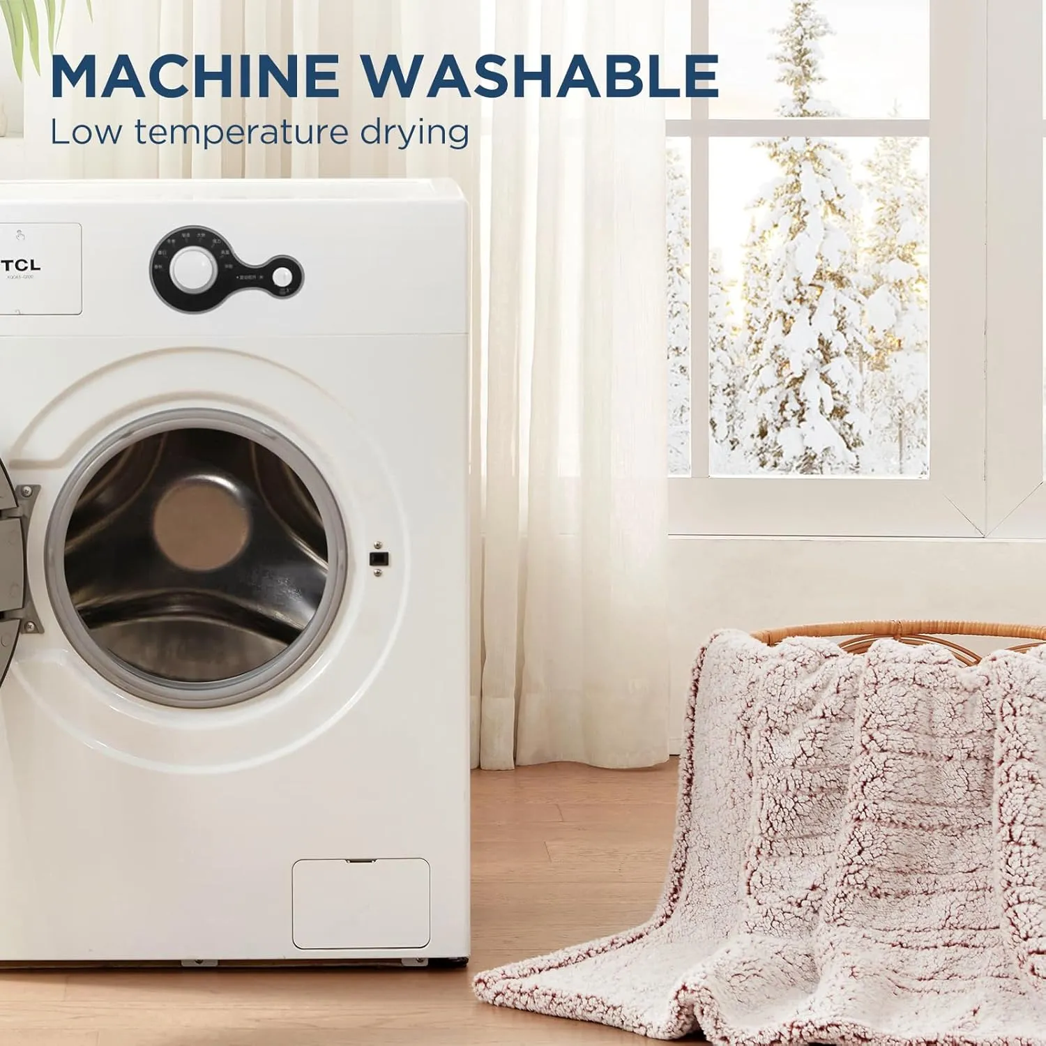 Westinghouse Electric Blanket Throw Size, Soft Plush Sherpa Heated Blanket with 6 Heating Levels & 2-10 Hours Auto-Off, Machine Washable, 50x60 inches, Rust