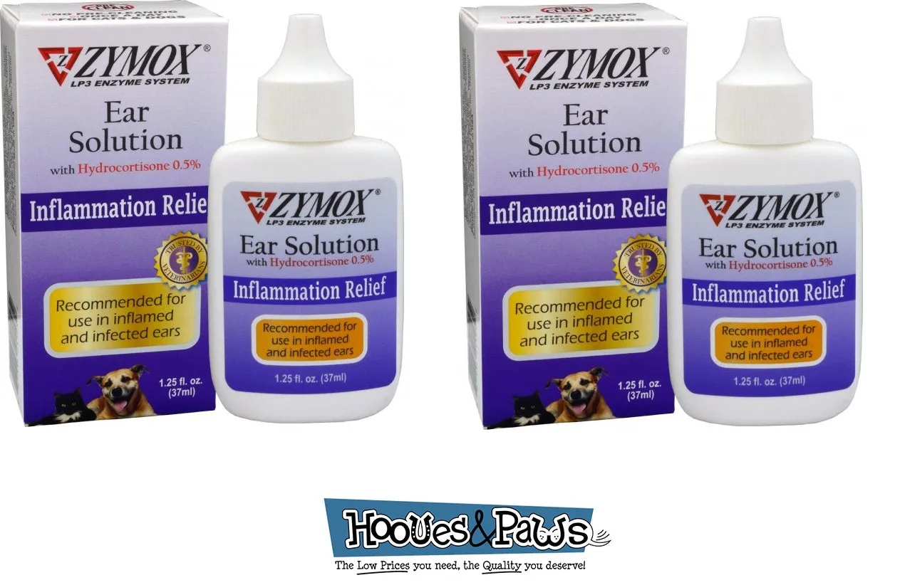 Zymox Otic Dog Pet Ear Treatment with Hydrocortisone 1.25 oz